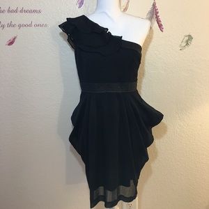 Double zero black mini dress.